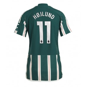 Manchester United Rasmus Hojlund #11 Udebanetrøje Dame 2023-24 Kort ærmer